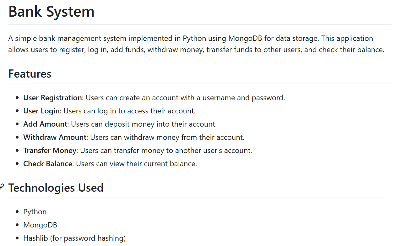 Bank System